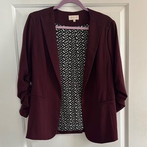 Skies are Blue Burgundy Blazer